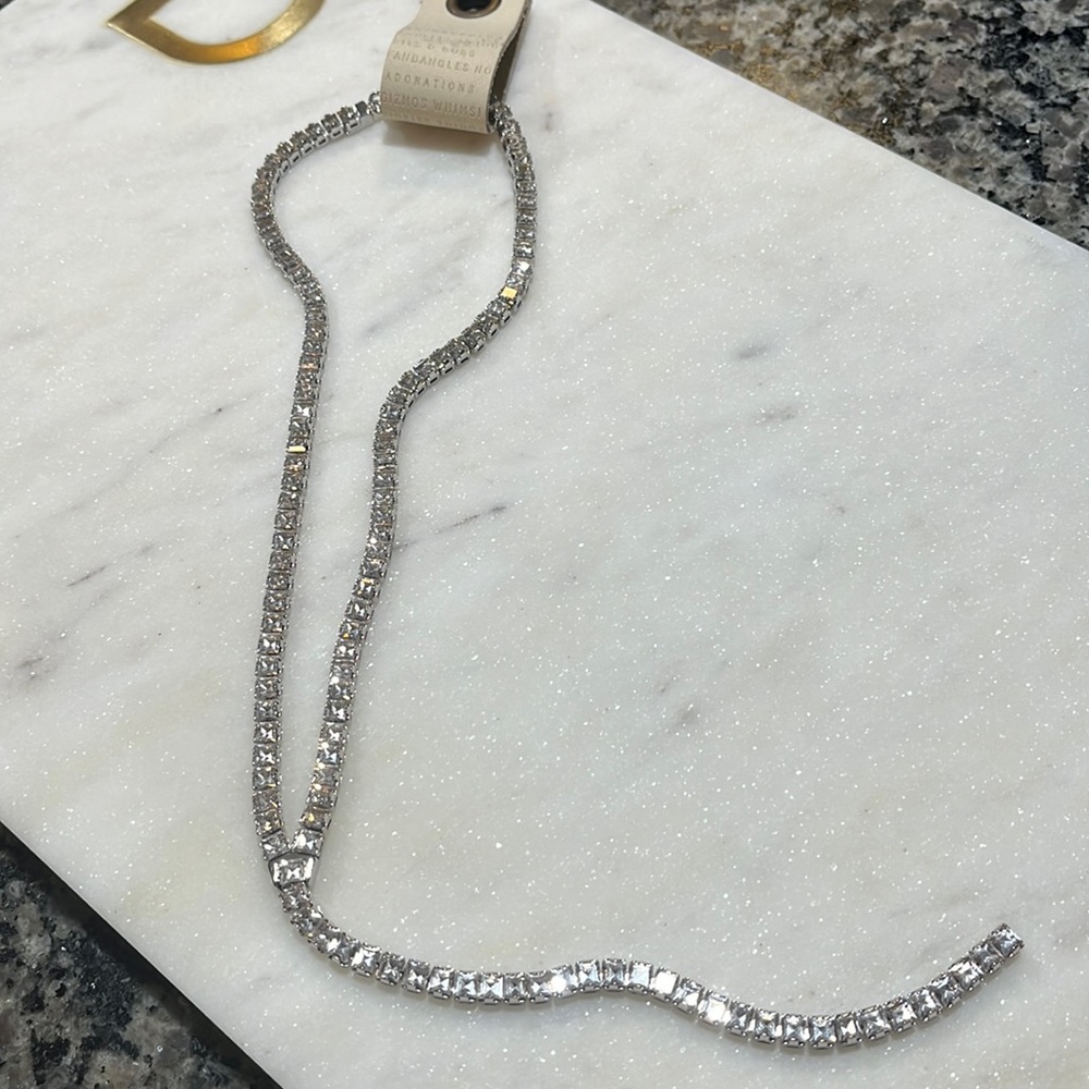 Anthropologie Drop Diamond-like necklace